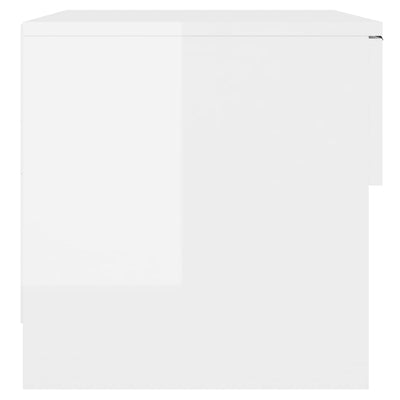 Bedside Cabinets 2 pcs High Gloss White Engineered Wood Payday Deals