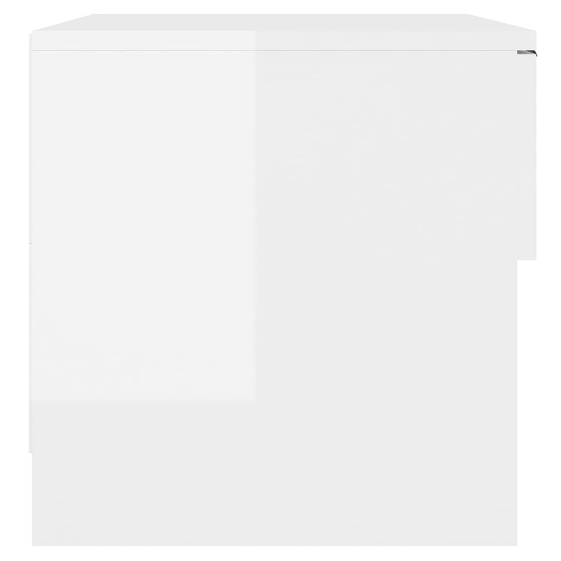 Bedside Cabinets 2 pcs High Gloss White Engineered Wood Payday Deals