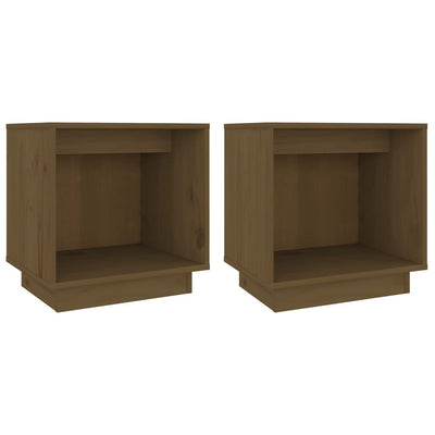 Bedside Cabinets 2 pcs Honey Brown 40x30x40 cm Solid Wood Pine Payday Deals