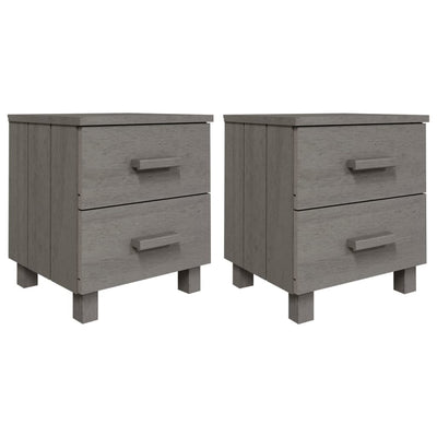 Bedside Cabinets 2 pcs Light Grey 40x35x44.5 cm Solid Wood Pine Payday Deals