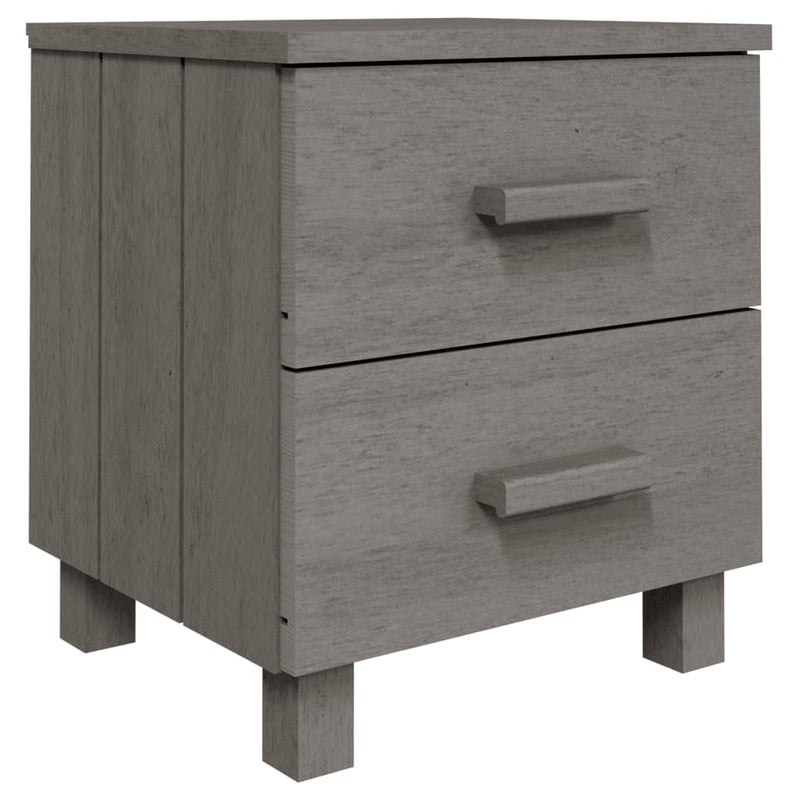 Bedside Cabinets 2 pcs Light Grey 40x35x44.5 cm Solid Wood Pine Payday Deals