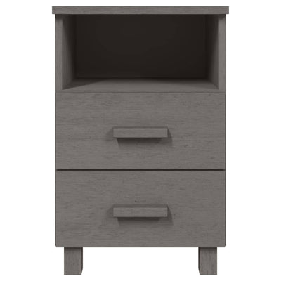 Bedside Cabinets 2 pcs Light Grey 40x35x62 cm Solid Wood Pine Payday Deals