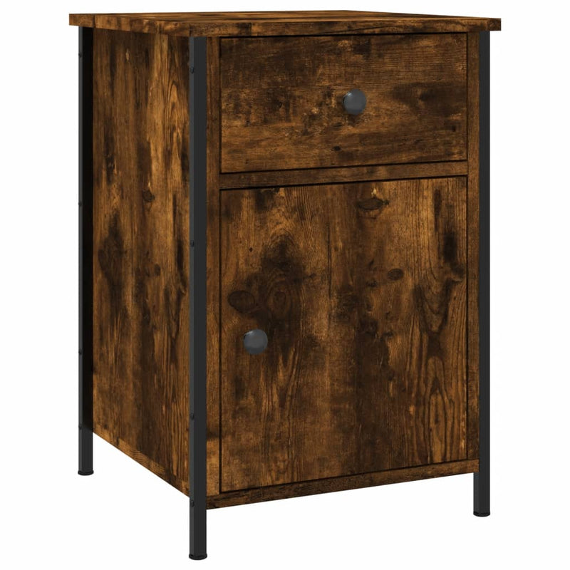 Bedside Cabinets 2 pcs Smoked Oak 40x42x60 cm Engineered Wood Payday Deals