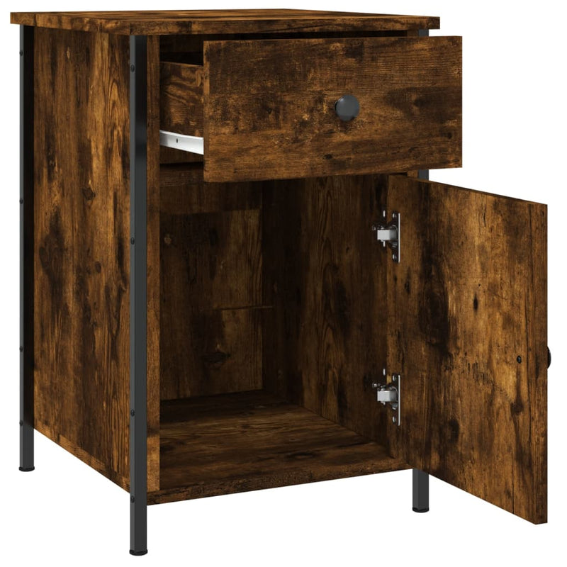 Bedside Cabinets 2 pcs Smoked Oak 40x42x60 cm Engineered Wood Payday Deals