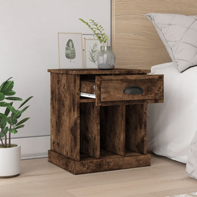 Bedside Cabinets 2 pcs Smoked Oak 43x36x50 cm Payday Deals