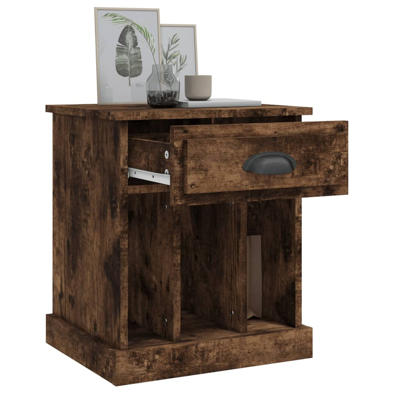 Bedside Cabinets 2 pcs Smoked Oak 43x36x50 cm Payday Deals