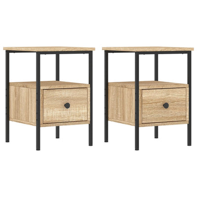 Bedside Cabinets 2 pcs Sonoma Oak 34x36x50 cm Engineered Wood Payday Deals