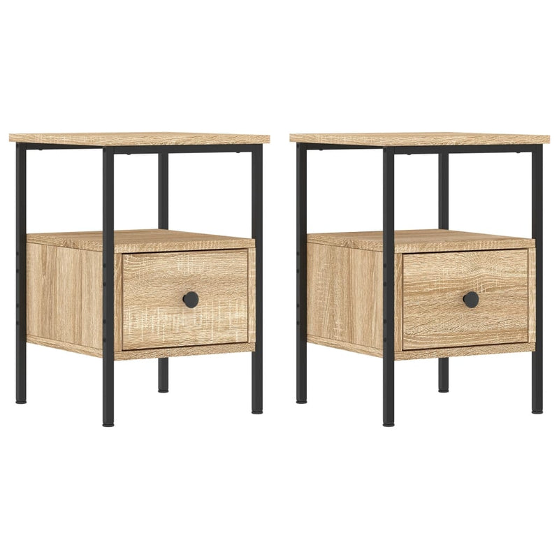 Bedside Cabinets 2 pcs Sonoma Oak 34x36x50 cm Engineered Wood Payday Deals
