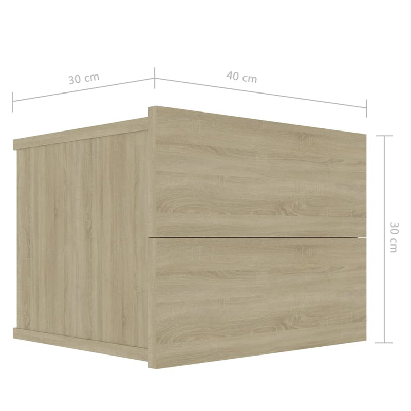 Bedside Cabinets 2 pcs Sonoma Oak 40x30x30 cm Engineered Wood Payday Deals