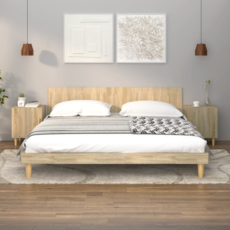 Bedside Cabinets 2 pcs Sonoma Oak Engineered Wood Payday Deals