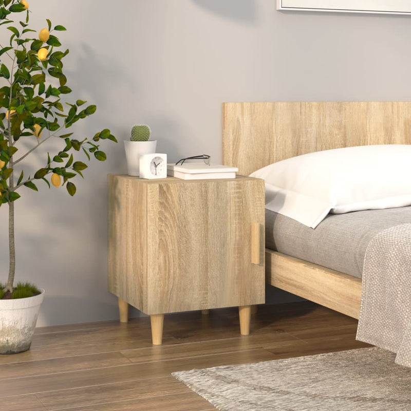 Bedside Cabinets 2 pcs Sonoma Oak Engineered Wood Payday Deals