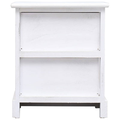 Bedside Cabinets 2 pcs White 38x28x45 cm Paulownia Wood Payday Deals