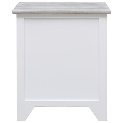 Bedside Cabinets 2 pcs White 38x28x45 cm Paulownia Wood Payday Deals