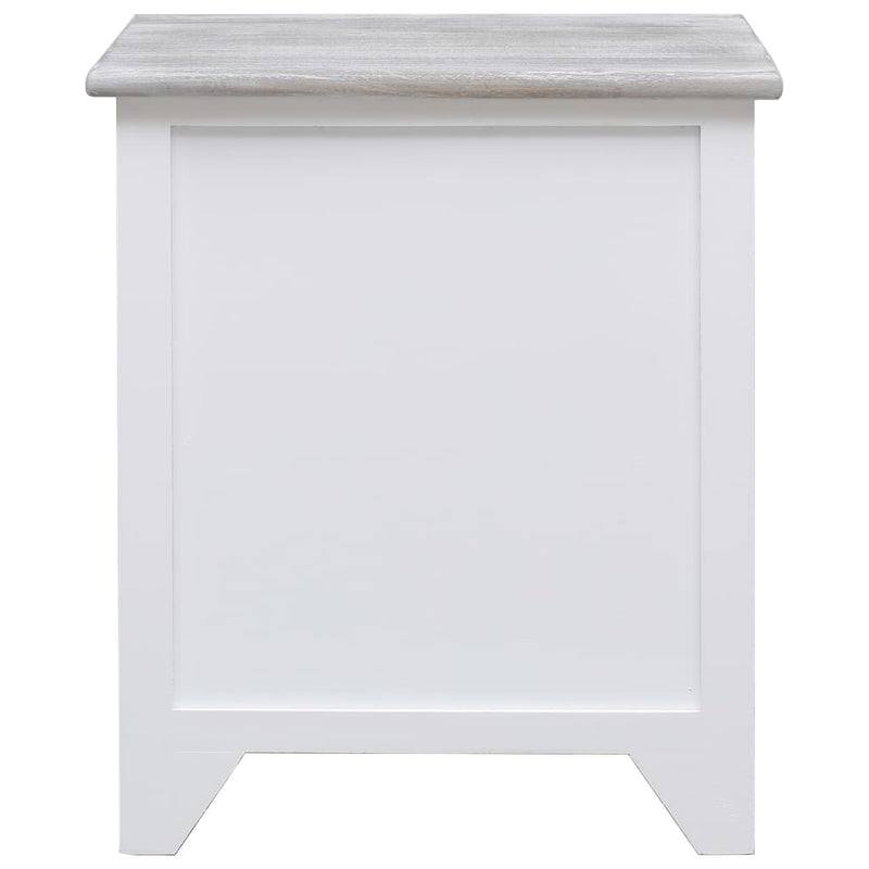 Bedside Cabinets 2 pcs White 38x28x45 cm Paulownia Wood Payday Deals