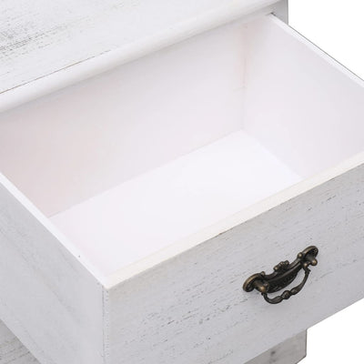 Bedside Cabinets 2 pcs White 38x28x45 cm Paulownia Wood Payday Deals