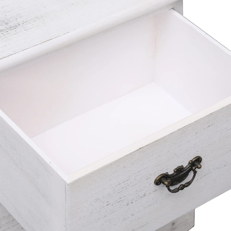 Bedside Cabinets 2 pcs White 38x28x45 cm Paulownia Wood Payday Deals