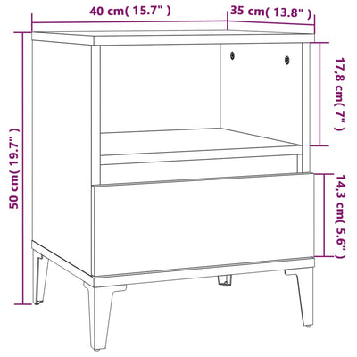 Bedside Cabinets 2 pcs White 40x35x50 cm Payday Deals