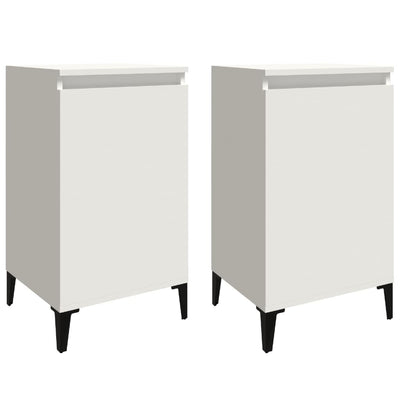 Bedside Cabinets 2 pcs White 40x35x70 cm Engineered Wood Payday Deals