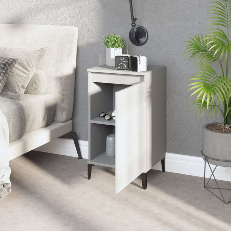 Bedside Cabinets 2 pcs White 40x35x70 cm Engineered Wood Payday Deals