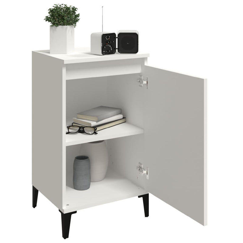Bedside Cabinets 2 pcs White 40x35x70 cm Engineered Wood Payday Deals