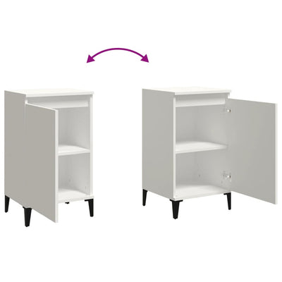 Bedside Cabinets 2 pcs White 40x35x70 cm Engineered Wood Payday Deals