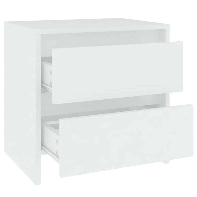Bedside Cabinets 2 pcs White 45x34.5x44.5 cm Engineered Wood Payday Deals