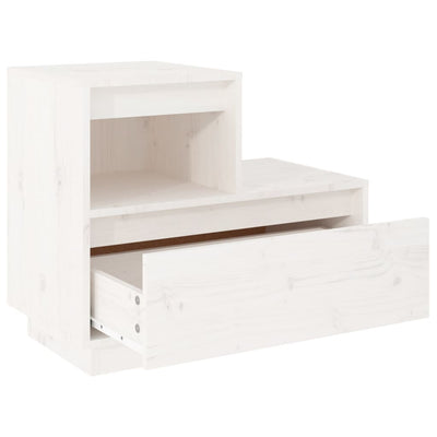 Bedside Cabinets 2 pcs White 60x34x51 cm Solid Wood Pine Payday Deals