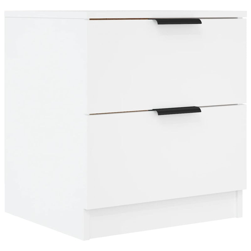 Bedside Cabinets 2 pcs White Engineered Wood Payday Deals