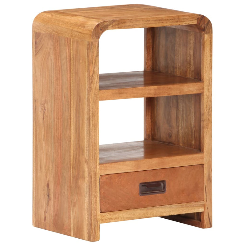 Bedside Table 40x30x60 cm Solid Acacia Wood Sheesham Finish Payday Deals