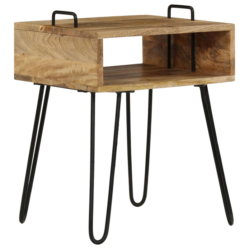 Bedside Table Solid Mango Wood 40x34x47 cm Payday Deals