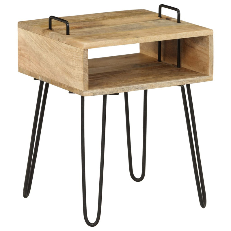 Bedside Table Solid Mango Wood 40x34x47 cm Payday Deals