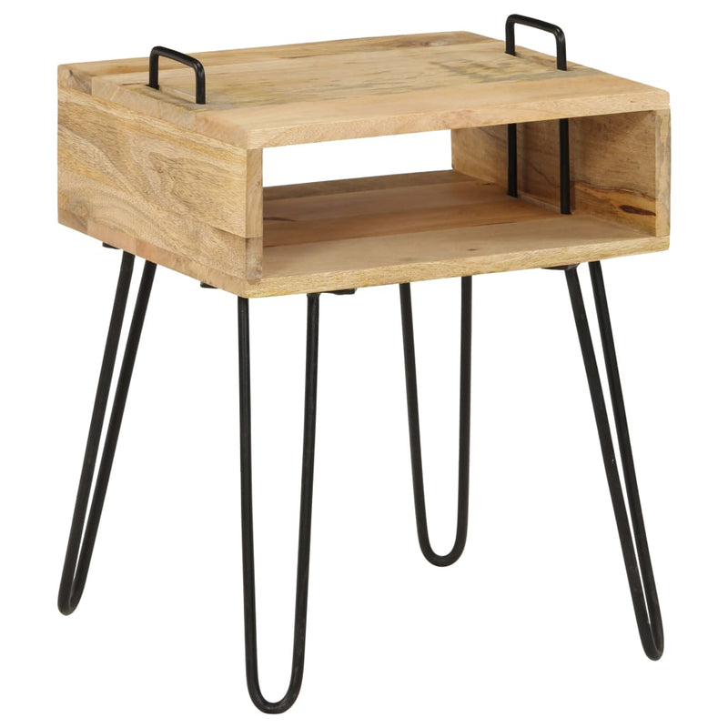 Bedside Table Solid Mango Wood 40x34x47 cm Payday Deals