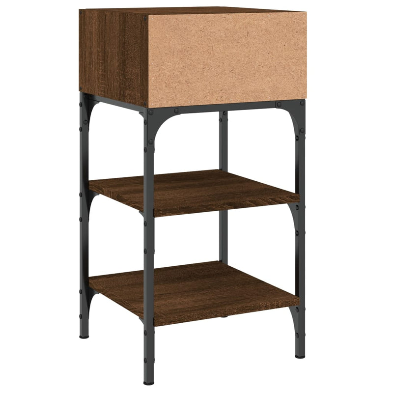 Bedside Tables 2 pcs Brown Oak 35x34.5x70 cm Engineered Wood Payday Deals