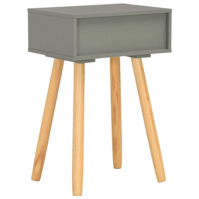 Bedside Tables 2 pcs Grey Solid Pinewood Payday Deals