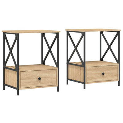 Bedside Tables 2 pcs Sonoma Oak 50x41x65 cm Engineered Wood Payday Deals