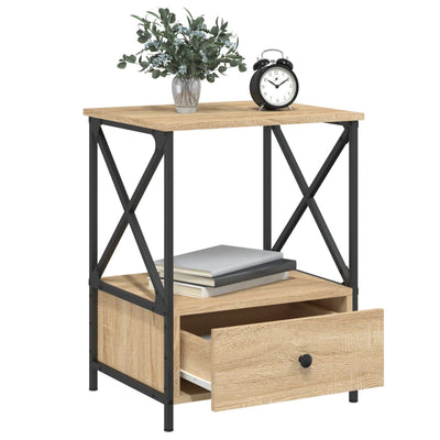 Bedside Tables 2 pcs Sonoma Oak 50x41x65 cm Engineered Wood Payday Deals
