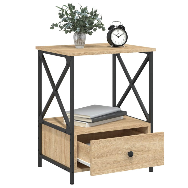 Bedside Tables 2 pcs Sonoma Oak 50x41x65 cm Engineered Wood Payday Deals