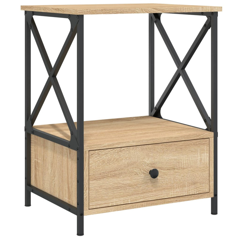 Bedside Tables 2 pcs Sonoma Oak 50x41x65 cm Engineered Wood Payday Deals