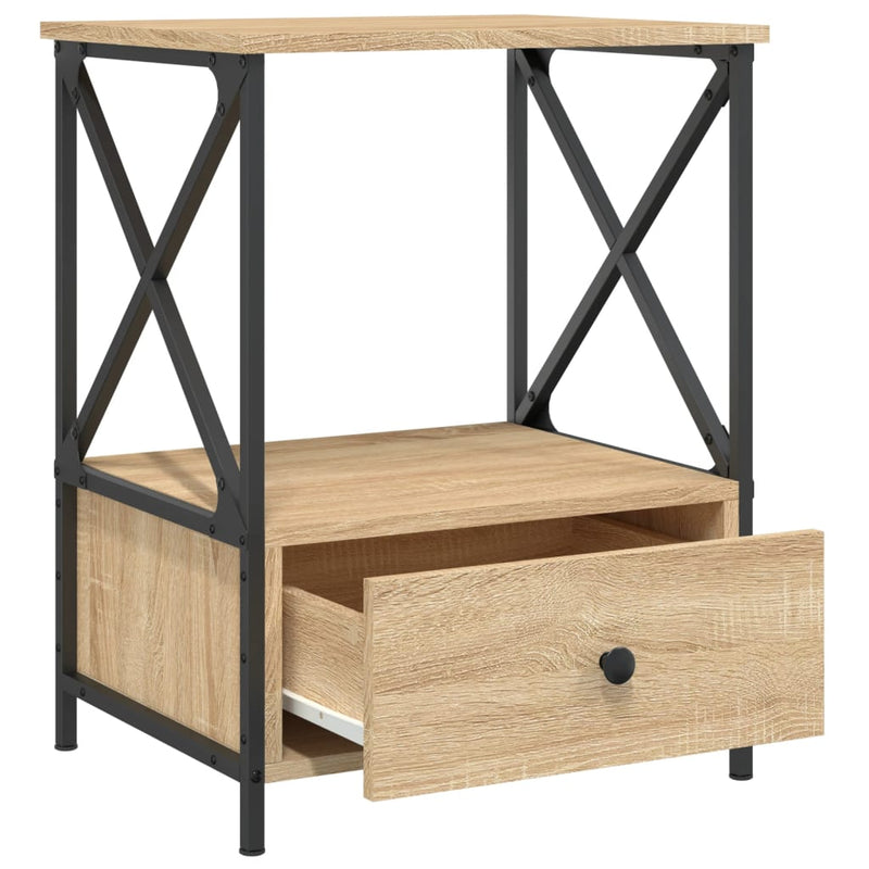 Bedside Tables 2 pcs Sonoma Oak 50x41x65 cm Engineered Wood Payday Deals