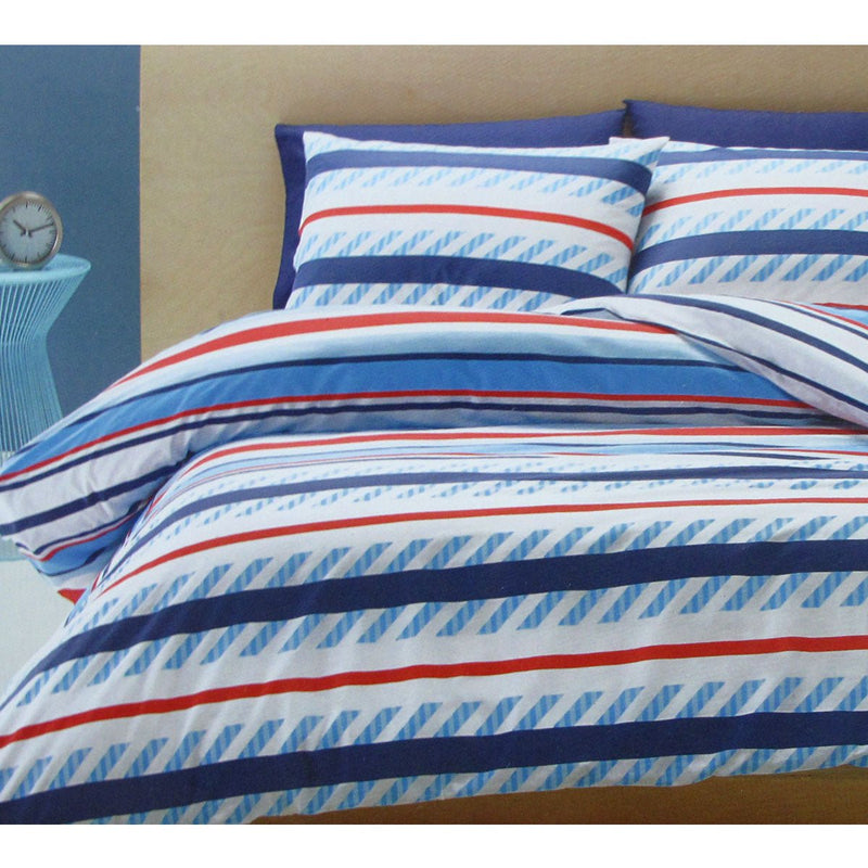 Belmondo Atlanta Striped Easy Care Quilt Cover Set King Payday Deals