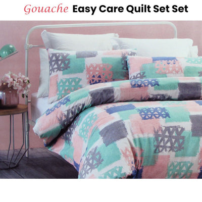 Belmondo Gouache Niro Easy Care Quilt Cover Set Queen Payday Deals