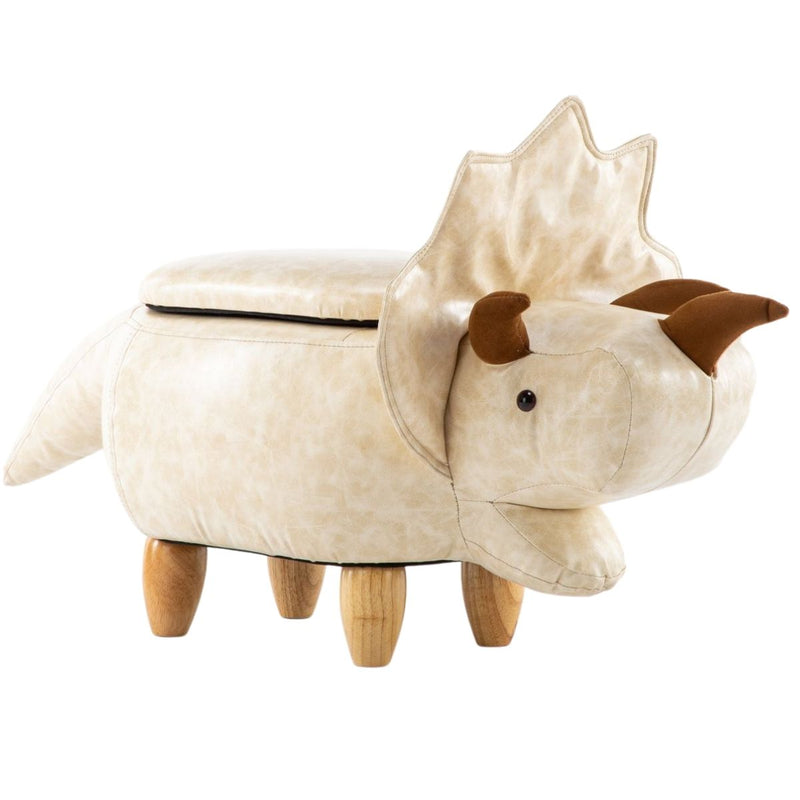 Ben Beige Triceratops Ottoman with Storage Payday Deals