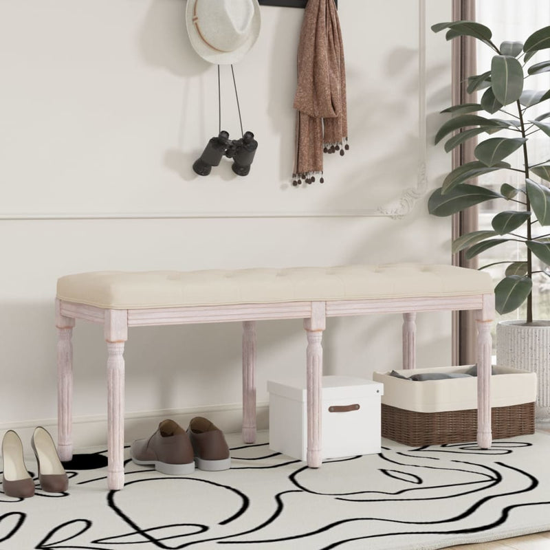 Bench 110x40x49 cm Linen Payday Deals