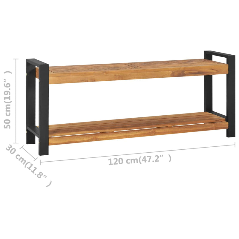 Bench 120 cm Solid Teak Wood Payday Deals