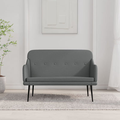 Bench Dark Grey 110x76x80 cm Fabric Payday Deals