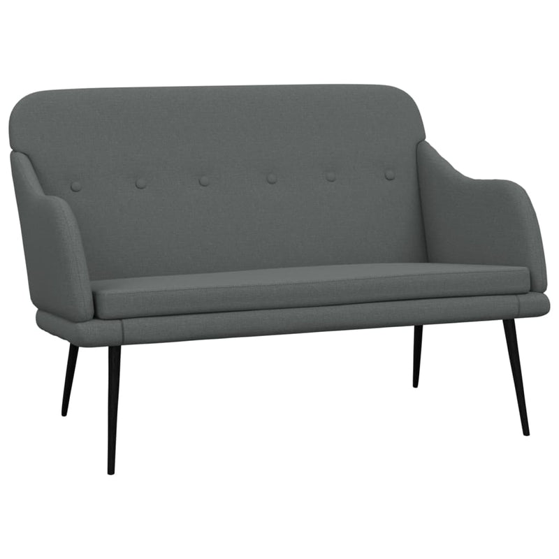 Bench Dark Grey 110x76x80 cm Fabric Payday Deals