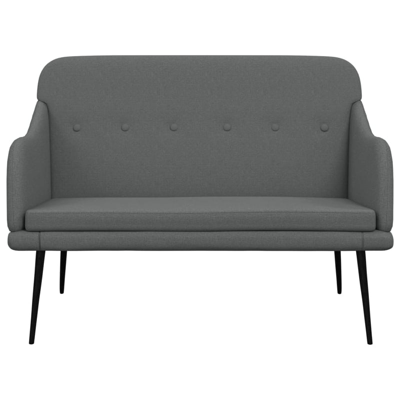 Bench Dark Grey 110x76x80 cm Fabric Payday Deals