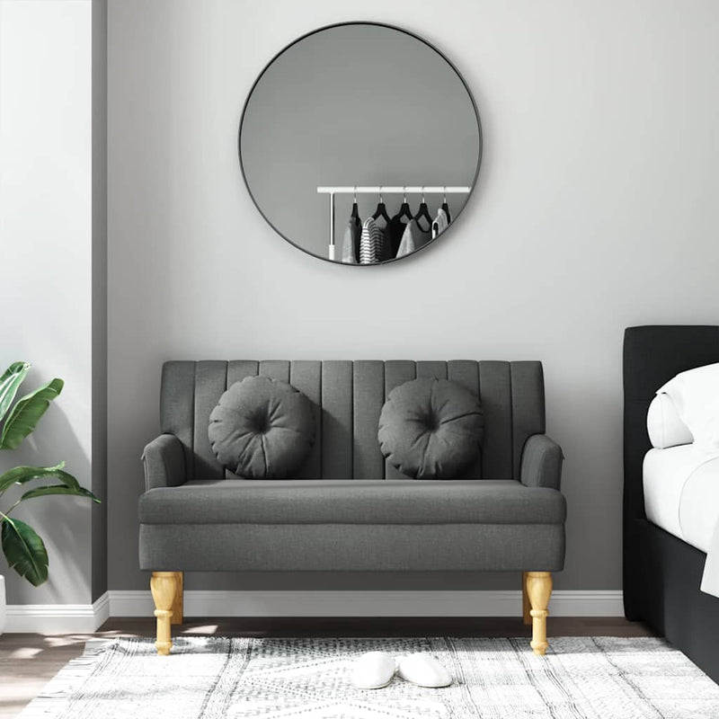 Bench with Cushions Dark Grey 113x64.5x75.5 cm Fabric Payday Deals
