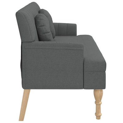 Bench with Cushions Dark Grey 113x64.5x75.5 cm Fabric Payday Deals