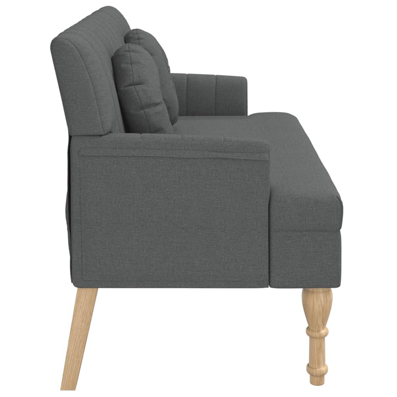 Bench with Cushions Dark Grey 113x64.5x75.5 cm Fabric Payday Deals